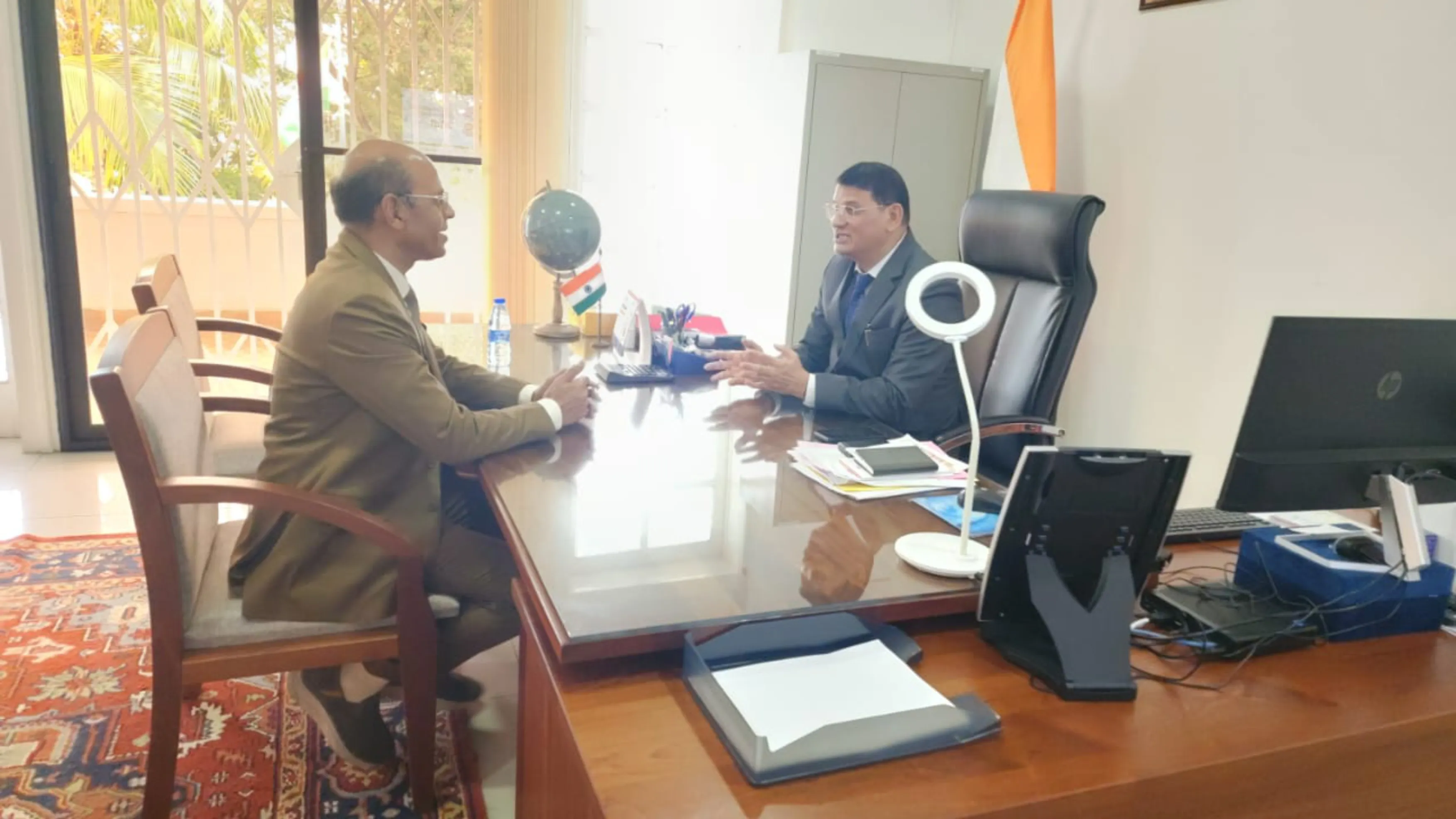 Business Discussion with His Excellency Madan-Lal Raigar, High Commissioner of India, at Brazzaville, Republic of Congo