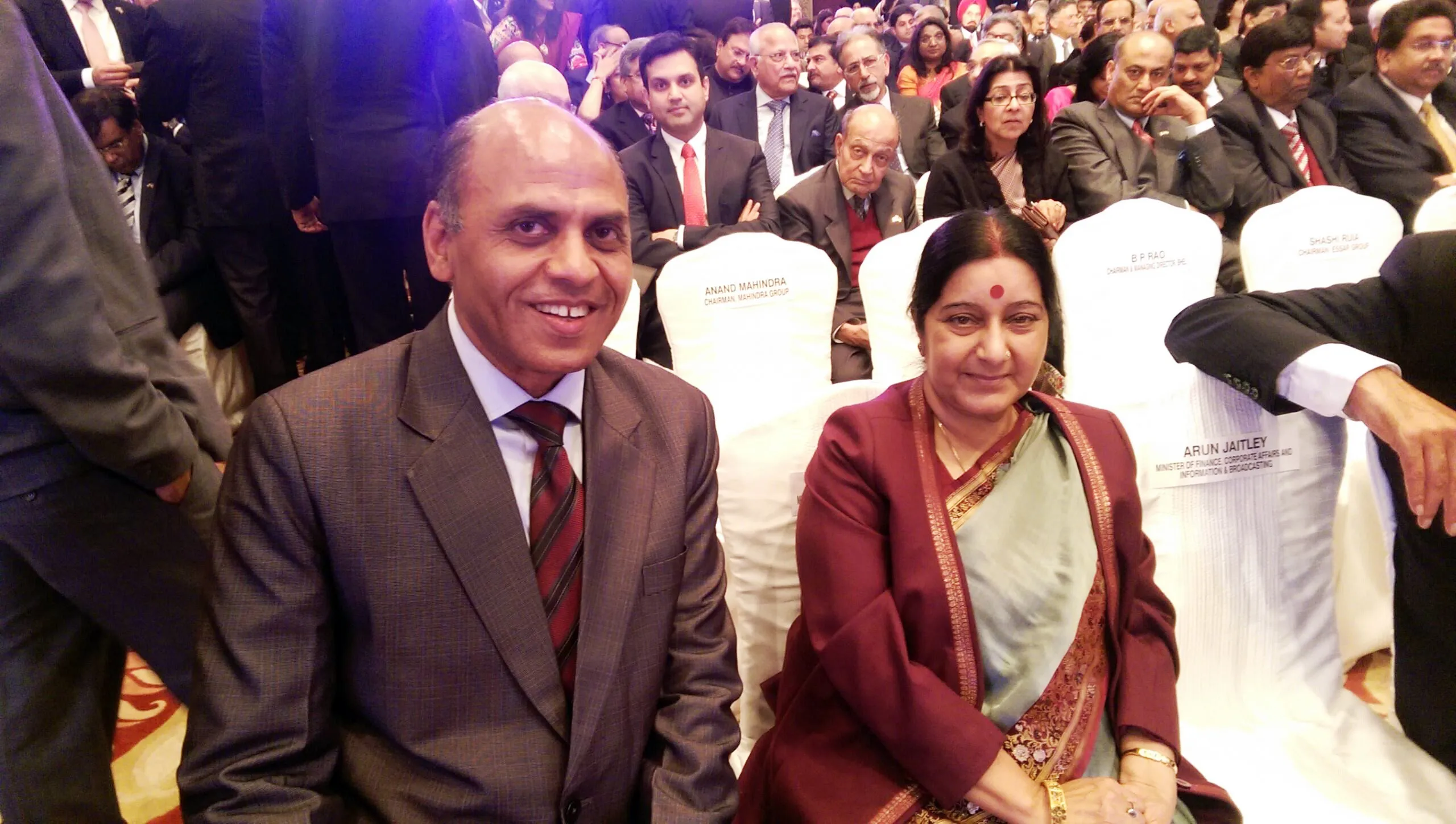 Ramesh Mutha and Smt. Sushma Swaraj, On the occasion of US President Barack Obama's visit to India 2015.